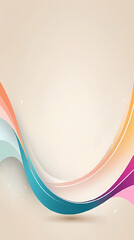 Abstract Background with Colorful Curved Lines and White Dots