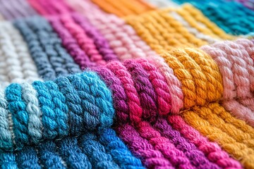 Isolated on a white backdrop, a colorful carpet. Generative Ai