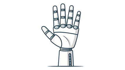 Fototapeta premium Cartoon robot hand, a symbol of technology