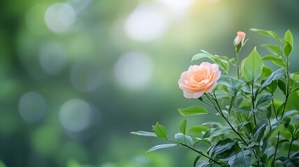 Obraz premium Blooming rose plant garden nature photography lush environment close-up view serenity