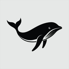 Whale silhouette vector illustration