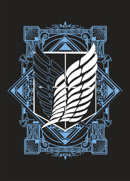 SNK Attack On Titan Survey Cops Logo T-Shirt