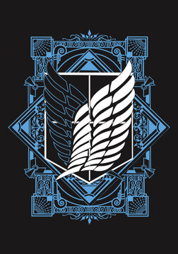 SNK Attack On Titan Survey Cops Logo T-Shirt