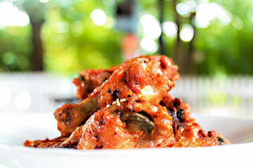 Crispy fried chicken meat food