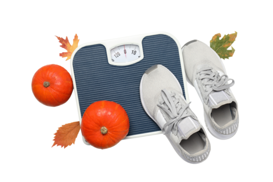 PNG, Autumn sports, sneakers with weights isolated on white background.