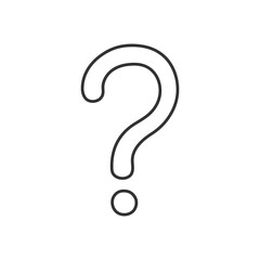 Fototapeta premium Hand drawn doodle outline question mark isolated flat design.
