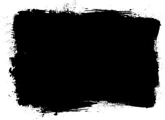 Fototapeta premium black banner label brushed painting abstract background