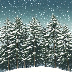 Snowy Forest Winter Scene