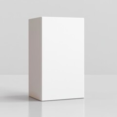 Fototapeta premium Minimalist white box display studio setting product photography clean aesthetic neutral environment modern concept