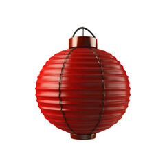 Obraz premium Red Chinese Paper Lantern, Festive Asian Decoration, 3D Render