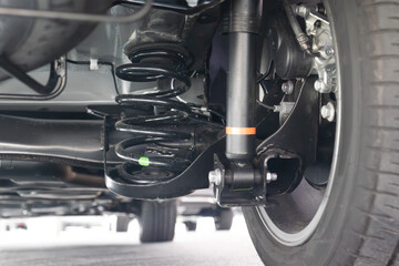 MPV car suspension and rear drive shaft.