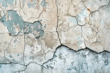 Fototapeta premium Cracked and weathered wall. Perfect for design projects about aging and decay.