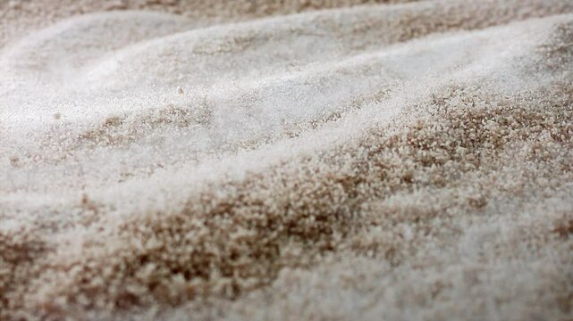 macro ultra slow motion shot of sand and dunes, vibrating