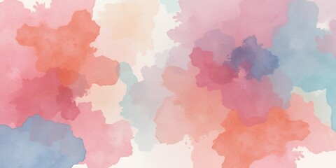 Fototapeta premium Soft watercolor wash in pastel shades.