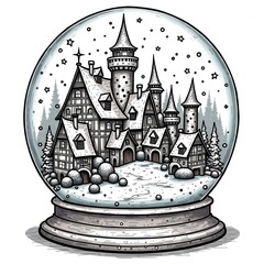  Magical Winter Castle Snow Globe Scene