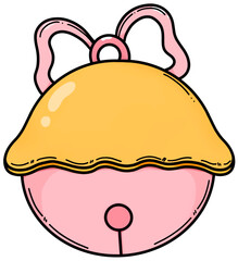 Pink bell with ribbon
