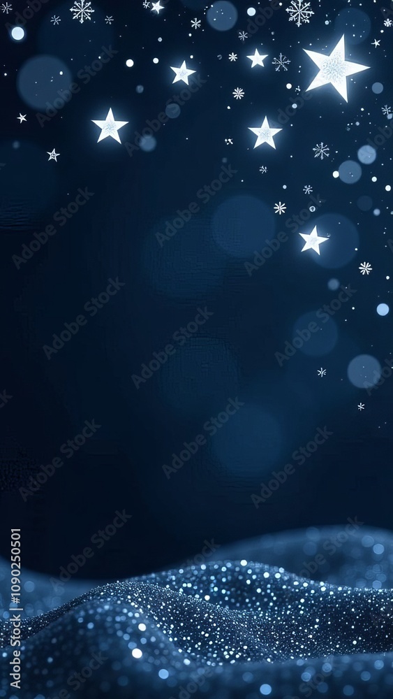 Poster a dark blue background with a large number of stars scattered throughout