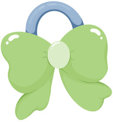 Green bow Christmas decoration