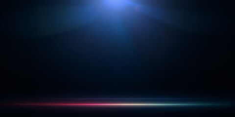 Fototapeta premium Abstract dark blue background with light streaks.