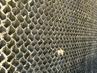 dust buildup on a Crossflow Cellular Drift Eliminators on an industrial cooling tower