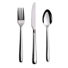 Elegant Table Setting with Classic Cutlery Including Fork, Knife, and Spoon Ready for a Fine Dining Experience in a Modern Home Environment
