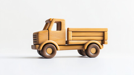 Toy truck isolated on white background 
