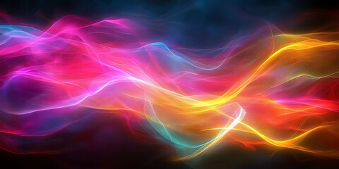 Obraz premium Colorful abstract smoke wave design.