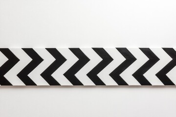 Ahead change portrayed by a zigzag line abruptly straightening on a stark white background