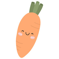hand drawn illustration of a carrot