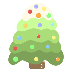 christmas tree isolated on white