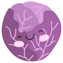 Vegetable, cute cartoon cabbage