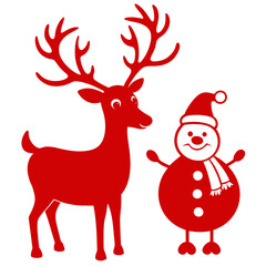 Christmas reindeer vector illustration 