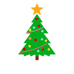 Obraz premium Christmas tree vector illustration