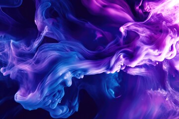 Obraz premium abstract flowing neon wave purple background