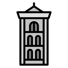 Fototapeta premium Giotto's Bell Tower icon vector image. Can be used for Italy.