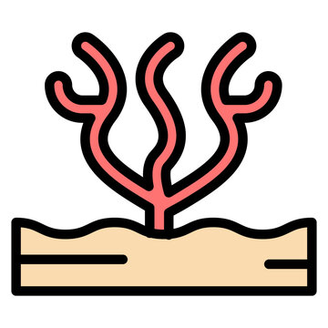 recommend clip art: Coral icon vector image. Can be used for Ocean.