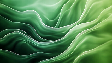 Obraz premium Organic green wallpaper abstract flowing lines create natural patterns soothing biophilic design subtle depth