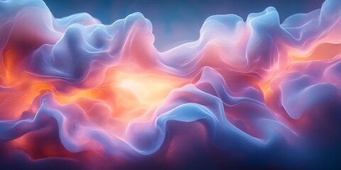 Obraz premium Abstract flowing colorful smooth fabric.