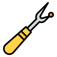 Naklejka premium Seam Ripper icon vector image. Can be used for Art and Craft Supplies.
