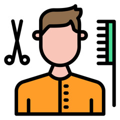 Hairdresser icon vector image. Can be used for Diversity.