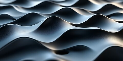 Obraz premium Abstract metallic wave pattern background.