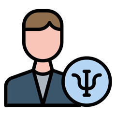 Psychologist Male icon vector image. Can be used for Psychology.