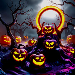 Photo a Halloween landscape background
