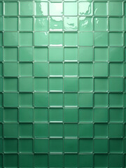 Green tile wall