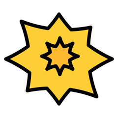 Obraz premium Explosion icon vector image. Can be used for Shooting.