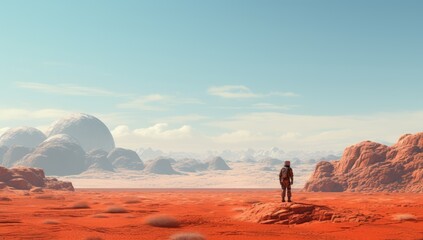 Vast Red Desert  All Alone In The  Martian World