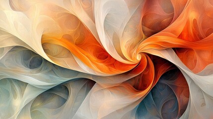 Obraz premium An orange and blue abstract background with wavy lines