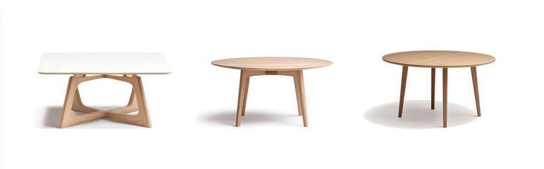 Fototapeta premium Modern Wooden Tables - Simple and Stylish Design