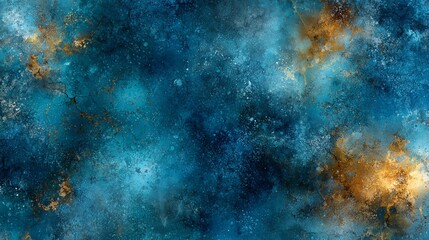 Obraz premium A blue and gold abstract background with a grungy texture