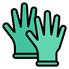 Obraz premium Gloves icon vector image. Can be used for Crime Investigation.